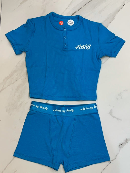 Royal Blue Short Set